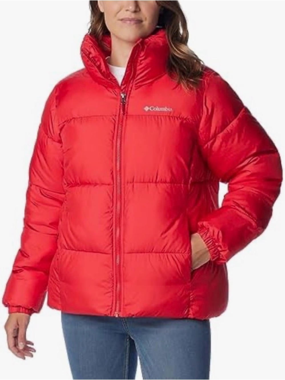 Columbia Women's Bright Red Quilted Puffer Jacket